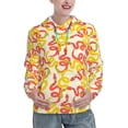thumbnail image 1 of Fotbe Snake Pattern Womens Long Sleeve Hoodie, Pullover Hooded Sweatshirt, Kangaroo Pocket Hoodie with Eye-catching Drawstrings-, 1 of 7