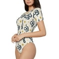 thumbnail image 1 of Fotbe Snake Women's Crew Neck Short Sleeves Bodysuit Tops Round Neck Slim Sleeveless Soft Comfortable Basic-Large, 1 of 7