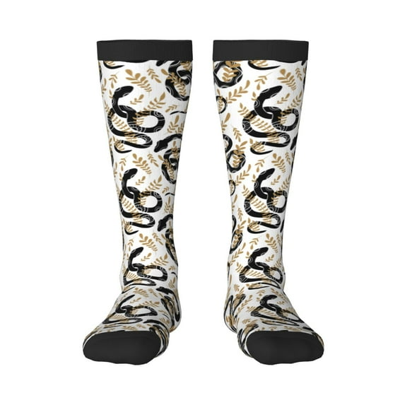 Fotbe Snake print Women's Men's Novelty Crew Socks Cotton Socks Knee High Socks for Walking,Running,Nurses,Pregnancy