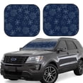 thumbnail image 1 of Fotbe Snowflake Dark Blue 2-Piece Car Windshield Sun Shade | Sun Blocker for Car Windshield | Foldable Automotive Interior Accessories for Sun Protection-Large, 1 of 7