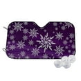 thumbnail image 1 of Fotbe Snowflake Gradient Purple Car Windshield Sunshade | Sun Visor Protector Front Window Shade, Keeps Out UV Rays, Keeps Your Vehicle Cool-Small, 1 of 7