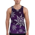 thumbnail image 1 of Fotbe Snowflake Gradient Purple Pattern Men's Quick Dry Workout Tank Top Gym Muscle Tee Fitness Bodybuilding Sleeveless T Shirt Breathable Workout Shirt-3X-Large, 1 of 9