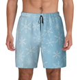 thumbnail image 1 of Fotbe Snowflake Snowing Men’s Swim Trunks Quick Dry Swim Shorts Board Shorts with Mesh Lining-Small, 1 of 9