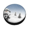 thumbnail image 1 of Fotbe Snowman And Christmas Tree Spare Tire Cover Thickening Universal Fit for Jeep, Trailer, RV, SUV, Truck, Tough Tire Wheel Soft Cover-15 inch, 1 of 9