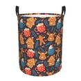 thumbnail image 1 of Fotbe Snowman house leaf Pattern Laundry Basket with Handles, Waterproof Large Laundry Hamper, Wash Bag for Corner Dorm, Rolling Laundry Basket with Handles-Medium, 1 of 6