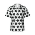 thumbnail image 1 of Fotbe Soccer Hawaiian Shirt for Men Unisex Summer Beach Casual Short Sleeve Cotton Linen Button Down Shirts-X-Large, 1 of 9