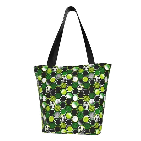 Fotbe Soccer1 Pattern Beach Tote,Shoulder Handbag,Spacious Tote Bag,Lightweight Travel Bag,Versatile Shopping Bag