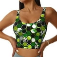 thumbnail image 1 of Fotbe Soccer1 Pattern Womens' Sports Bra Longline Wirefree Padded with Medium Support Sports Moisture-Wicking Workou Vest,Tank Top-Medium, 1 of 7