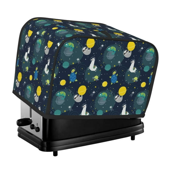 Fotbe Space and Animals for Two Slice Toaster Cover, Fingerprint Protector, Super Soft Appliance Cover And Dust Cover,Bread Dust Cover & Fingerprint Protection