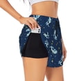 thumbnail image 1 of Fotbe Space Dinosaur Womens High Waist Running Shorts Athletic Workout Quick Dry Shorts for Women with Pockets Gym Yoga Summer Shorts-Large, 1 of 9