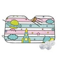 thumbnail image 1 of Fotbe Space Doodle Car Windshield Sunshade | Sun Visor Protector Front Window Shade, Keeps Out UV Rays, Keeps Your Vehicle Cool-Small, 1 of 7