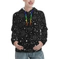 thumbnail image 1 of Fotbe Space Galaxy Pattern Womens Long Sleeve Hoodie, Pullover Hooded Sweatshirt, Kangaroo Pocket Hoodie with Eye-catching Drawstrings-Small, 1 of 7
