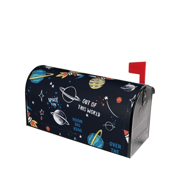 Fotbe Space Mailbox Covers Post Letter Box Cover Garden Decor Standard Size-21x18 in