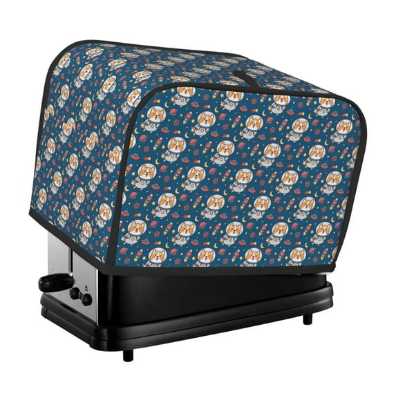 Fotbe Space Puppy for Two Slice Toaster Cover, Fingerprint Protector, Super Soft Appliance Cover And Dust Cover,Bread Dust Cover & Fingerprint Protection