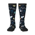 thumbnail image 1 of Fotbe Space print Women's Men's Novelty Crew Socks Cotton Socks Knee High Socks for Walking,Running,Nurses,Pregnancy, 1 of 9