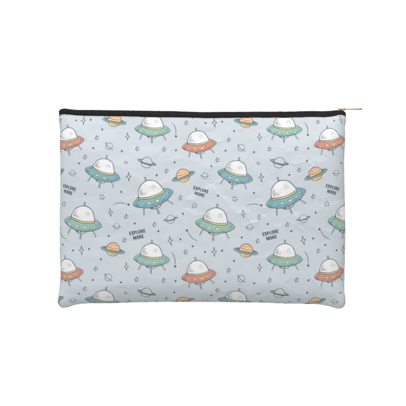 Fotbe Spaceship Reusable Cosmetic Bag Makeup Bag for Women Large Travel