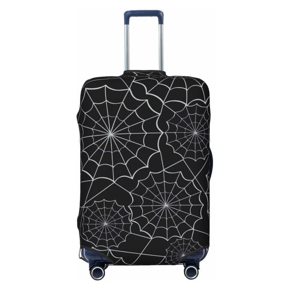Fotbe Spider Web Black Luggage Cover Protector,Suitcase Protector,Scratch and Dirt Resistant,Fits 18-32 Inch Luggage-Large