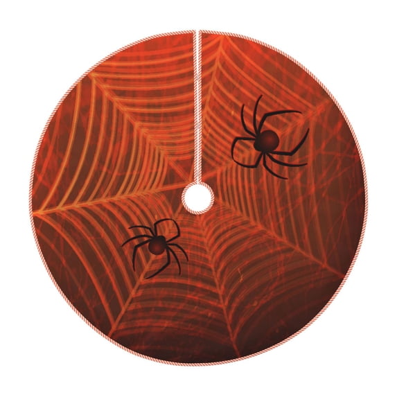 Fotbe Spider Web Pattern Christmas Tree Skirt, Tree Skirts Plush Christmas Decorations, Christmas Tree Skirts Xmas Decorations Holiday Party Decor-36"