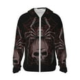 thumbnail image 1 of Fotbe Spider with Skull Men's Women's UPF 50+ Sun Protection Jacket Hooded Cooling Shirt with Pockets Hiking Outdoor Performance-Small, 1 of 9