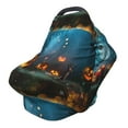 thumbnail image 1 of Fotbe Spooky Halloween Pattern Car Seat Covers for Babies, Nursing Breastfeeding Cover Carseat Canopy, Soft Stretchy Carrier Cover, 1 of 6
