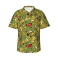 thumbnail image 1 of Fotbe Squirrel And Fox In The Forest Hawaiian Shirt for Men Unisex Summer Beach Casual Short Sleeve Cotton Linen Button Down Shirts-Large, 1 of 5