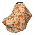 thumbnail image 1 of Fotbe Squirrel And Mushroom Pattern Car Seat Covers for Babies, Nursing Breastfeeding Cover Infant Carseat Canopy, Soft Stretchy Carrier Cover, 1 of 5