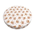 thumbnail image 1 of Fotbe Squirrel And Rose Stool Covers Round,Waterproof Round Bar Stool Covers Bar Chair Covers Washable Stool Cushion Slipcover for 12-14 Inch Chair-13 inch, 1 of 7