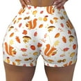 thumbnail image 1 of Fotbe Squirrel InThe Forest3 Seamless Shorts, Womens Workout Shorts High Waist Stretch Booty Short for Gym/Yoga/Running/Biking-Large, 1 of 9