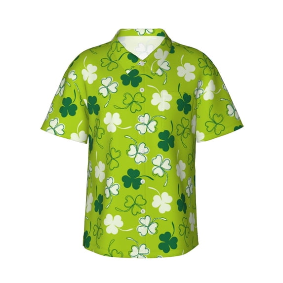 Fotbe St Patrick'S Day7 Hawaiian Shirt For Men Unisex Summer Beach Casual Short Sleeve Cotton Linen Button Down Shirts-Xx-Large