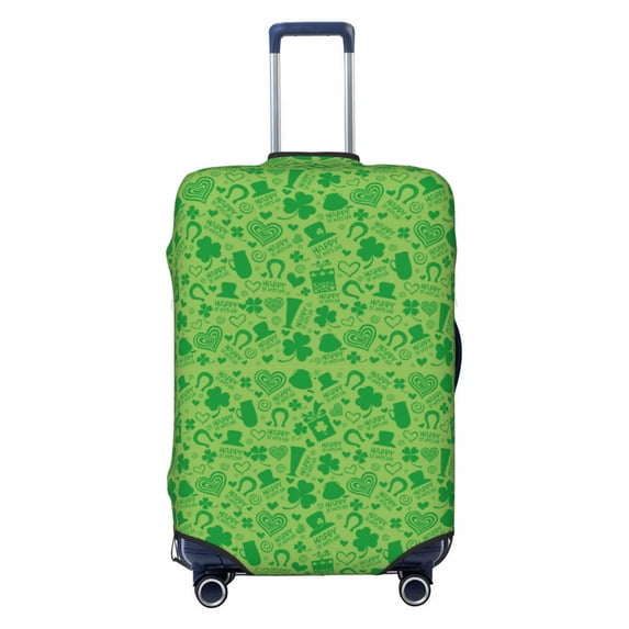 Fotbe St Patrick's Day Luggage Cover Protector,Suitcase Protector,Scratch and Dirt Resistant,Fits 18-32 Inch Luggage-Medium