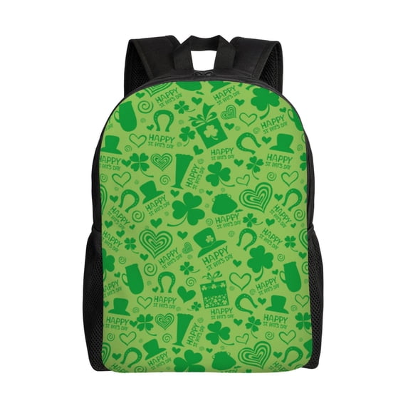 Fotbe St Patrick's Day Travel Laptop Backpack, Business Slim Sturdy Laptops Backpack, Water Resistant College School Computer Bag Gift for Men & Women Fits 15.6 Inch Notebook