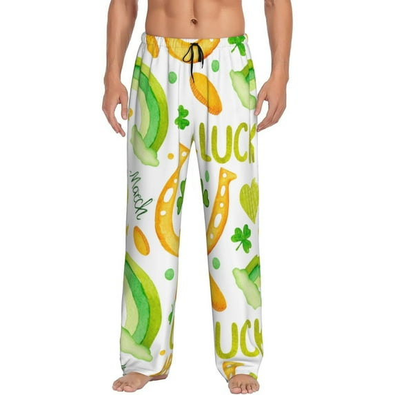 Fotbe St Patrick's Day1 Men's Pajama Pants,Sleepwear Pants,Pj Bottoms Drawstring And Pockets-Small