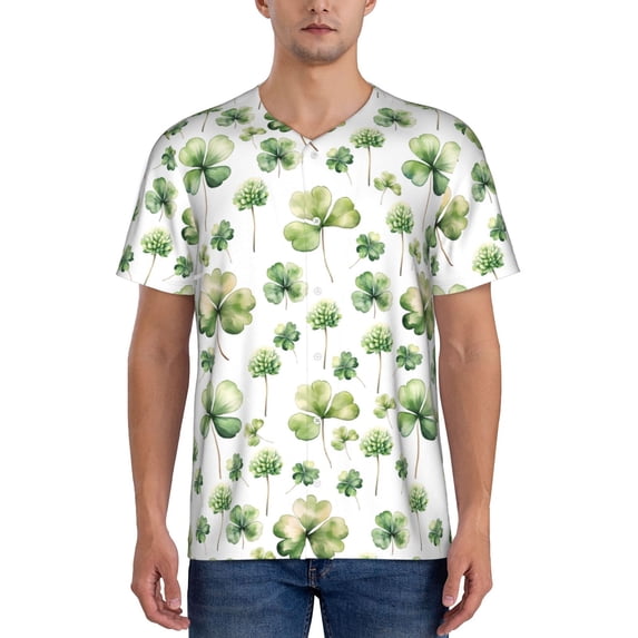 Fotbe St Patrick's Day3 Baseball Jersey Shirt for Men and Women, Casual Short Sleeves Button Down T-Shirt-4X-Large