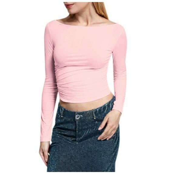 Autumn/Winter Slim Fit One Shoulder Long Sleeve T Shirt For Women Versatile Top Women's plus Size Summer Tops Womens Jacket plus Size Sexy plus Size Womens plus Sized Tops Womens plus Size Tunic Tops