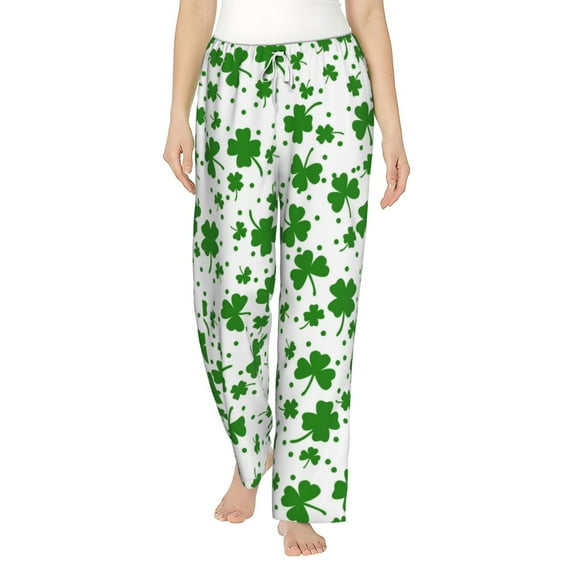 Fotbe St Patrick's Day4 Women's Pajama Pants,Sleepwear Pants,Pj Bottoms Drawstring And Pockets-Large