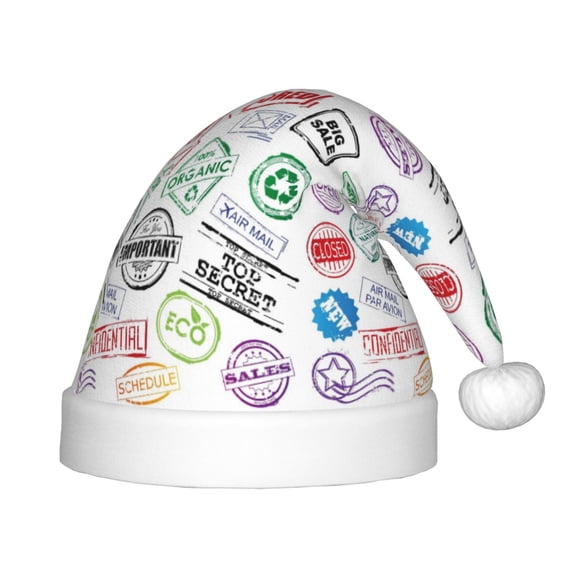 Fotbe Stamp Set Collection for Christmas Hat, Santa Hat for Kids Xmas Holiday Hat Comfort Christmas New Year Festive Party Supplies