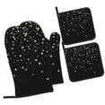 thumbnail image 1 of Fotbe Star Silver Glitter for 4Pcs Oven Mitts and Pot Holders, 500℉ Heat Resistant Oven Mitts , Non-Slip Silicone Surface Safe for Baking, Cooking, BBQ, 1 of 6
