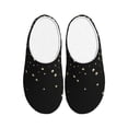thumbnail image 1 of Fotbe Star Silver Glitter Pattern Women's Fuzzy Curly Fur Memory Foam Loafer Slippers Indoor Outdoor Slippers Winter Home Shoes-40/41, 1 of 7