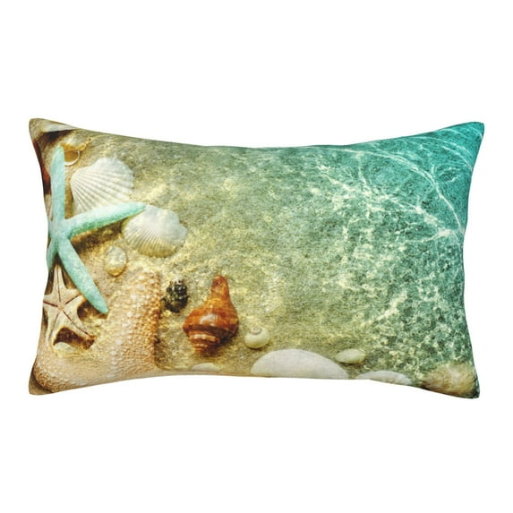 Fotbe Starfish And Seashell Pillow Cases - Envelope Closure - Luxury, Extra Soft, Cooling Pillow Covers - Wrinkle, Fade, Stain Resistant-16"x24"