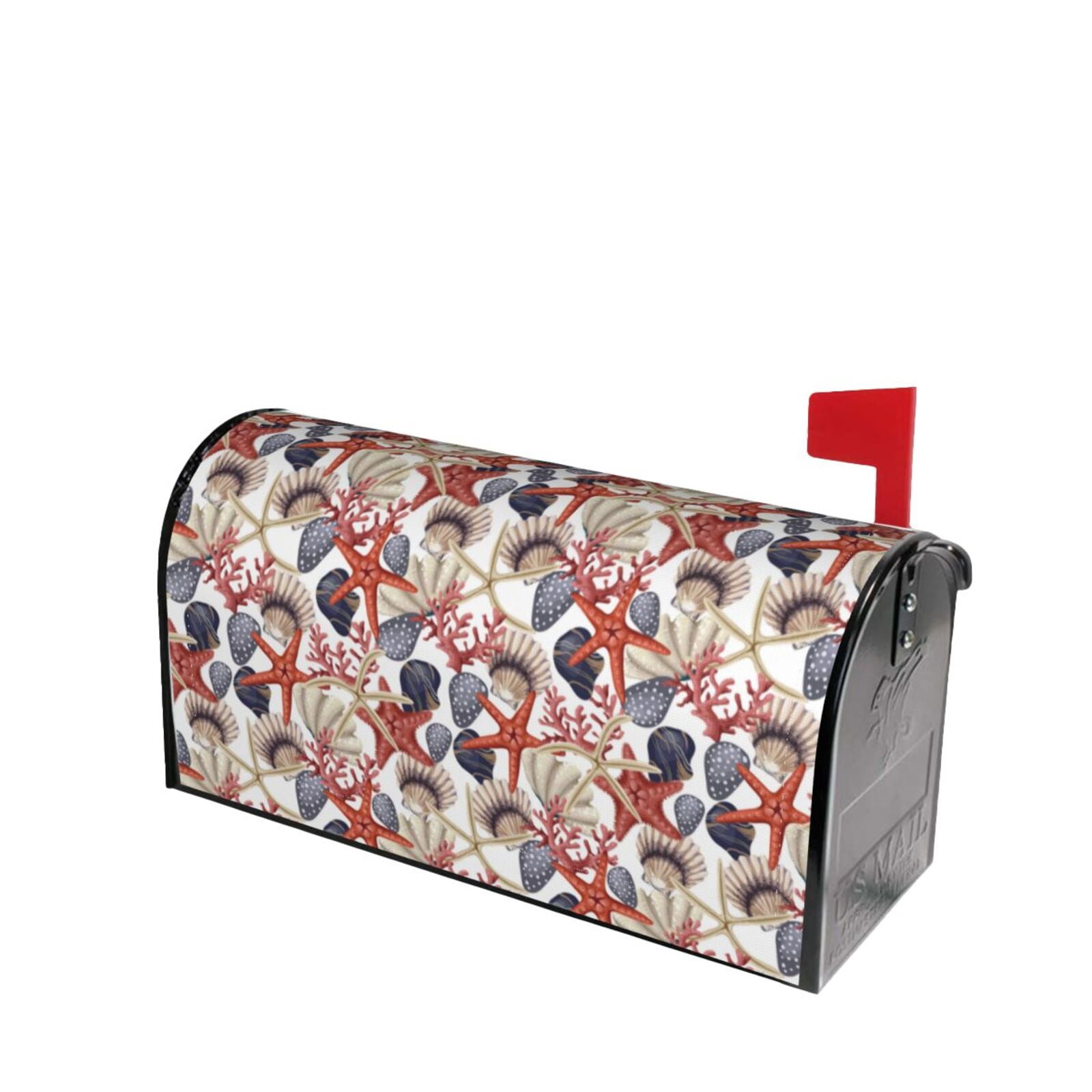Fotbe Starfish Shell Mailbox Covers Post Letter Box Cover Garden Decor ...
