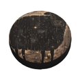 thumbnail image 1 of Fotbe Starry Night Black Sheep Spare Tire Cover Thickening Universal Fit for Jeep, Trailer, RV, SUV, Truck, Tough Tire Wheel Soft Cover-14 inch, 1 of 8