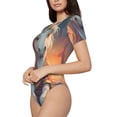 thumbnail image 1 of Fotbe Starry Sky Cute Horse Women's Crew Neck Short Sleeves Bodysuit Tops Round Neck Slim Sleeveless Soft Comfortable Basic-Large, 1 of 7