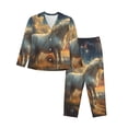thumbnail image 1 of Fotbe Starry Sky White Horse Pattern Long Sleeve Pajama Set for Women,Sleepwear Set,2-piece Loungewear Set,Soft PJs Comfy Nightwear with Pockets -XX-Large, 1 of 7