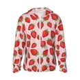 thumbnail image 1 of Fotbe Strawberries Men's Women's UPF 50+ Sun Protection Jacket Hooded Cooling Shirt with Pockets Hiking Outdoor Performance-Small, 1 of 8