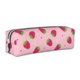 thumbnail image 1 of Fotbe Strawberries Pattern Leather Pencil Case, Pencil Pouch with Durable Zipper, Compact and Stylish Organizer for Stationery, Art Supplies, Travel Essentials, 1 of 7