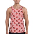 thumbnail image 1 of Fotbe Strawberries Pattern Men's Quick Dry Workout Tank Top Gym Muscle Tee Fitness Bodybuilding Sleeveless T Shirt Breathable Workout Shirt-3X-Large, 1 of 9