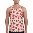 thumbnail image 1 of Fotbe Strawberries Pattern Men's Quick Dry Workout Tank Top Gym Muscle Tee Fitness Bodybuilding Sleeveless T Shirt Breathable Workout Shirt-Large, 1 of 9