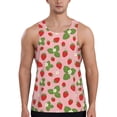 thumbnail image 1 of Fotbe Strawberries Pattern Men's Quick Dry Workout Tank Top Gym Muscle Tee Fitness Bodybuilding Sleeveless T Shirt Breathable Workout Shirt-Large, 1 of 9