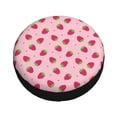 thumbnail image 1 of Fotbe Strawberries Spare Tire Cover Thickening Universal Fit for Jeep, Trailer, RV, SUV, Truck, Tough Tire Wheel Soft Cover-16 inch, 1 of 8