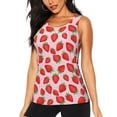 thumbnail image 1 of Fotbe Strawberries Womens Loose Fit Casual Flowy Slim-Fit Tank Tops Athletic Round Neck Trendy Sleeveless Summer Tops for Gym and Yoga-, 1 of 9